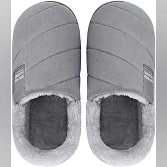 Cozy Men’s Winter Plush Slippers Non-Slip Indoor/Outdoor - Picture 2 of 9